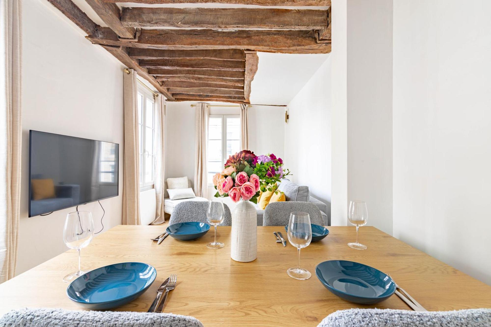 Appartement Quartier Fontaine Chatelet Les Halles Free Netflix Париж Екстериор снимка