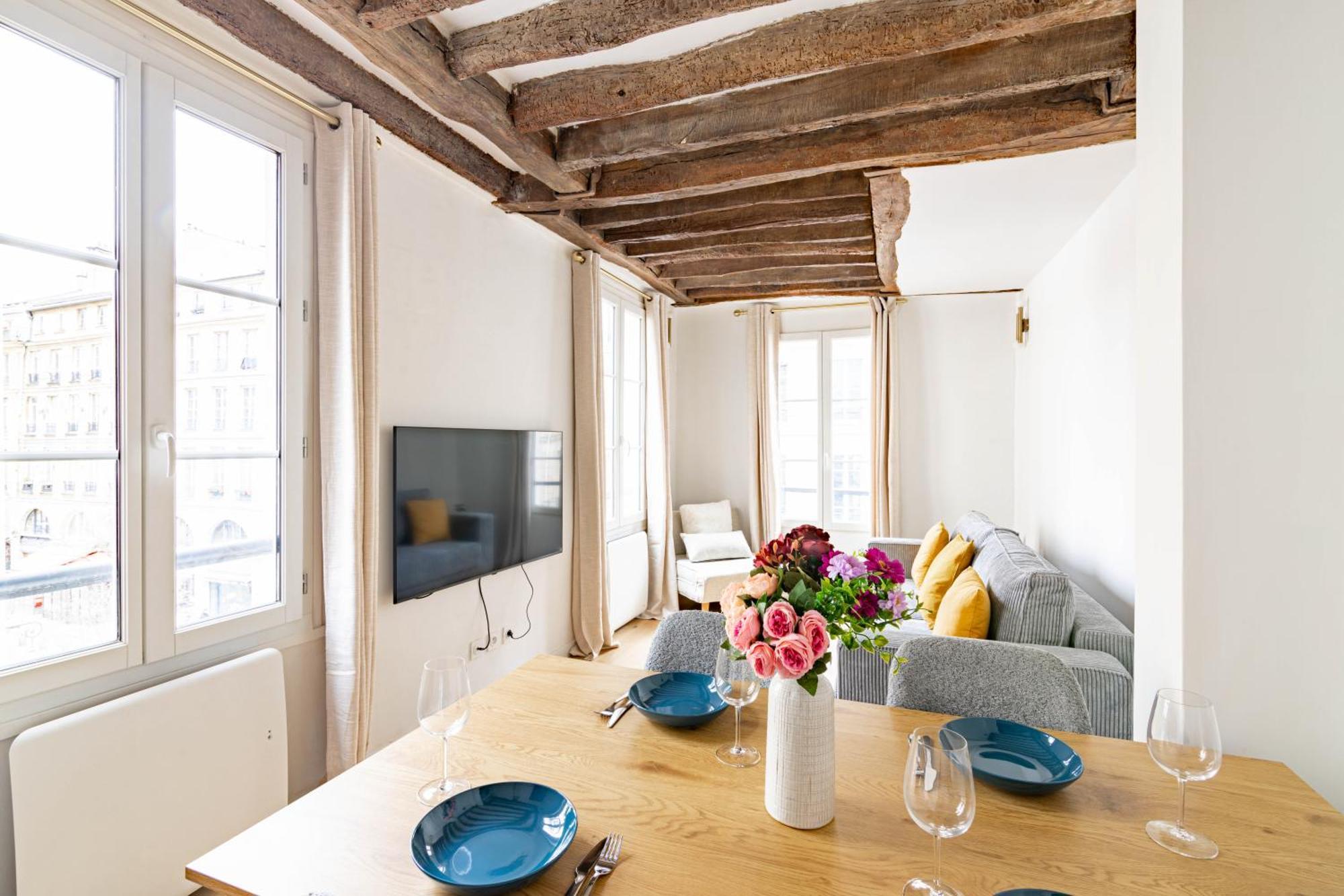 Appartement Quartier Fontaine Chatelet Les Halles Free Netflix Париж Екстериор снимка