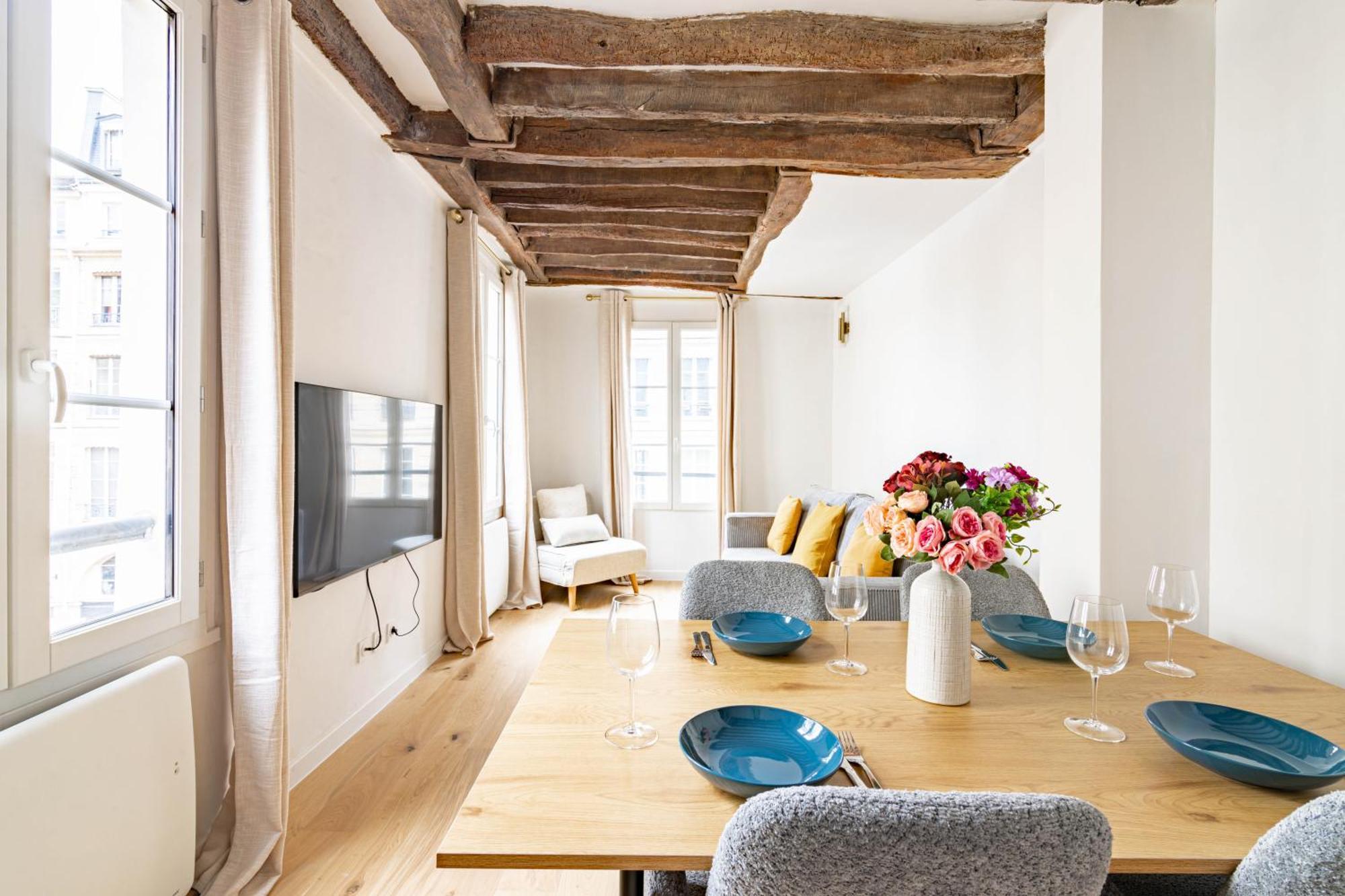 Appartement Quartier Fontaine Chatelet Les Halles Free Netflix Париж Екстериор снимка