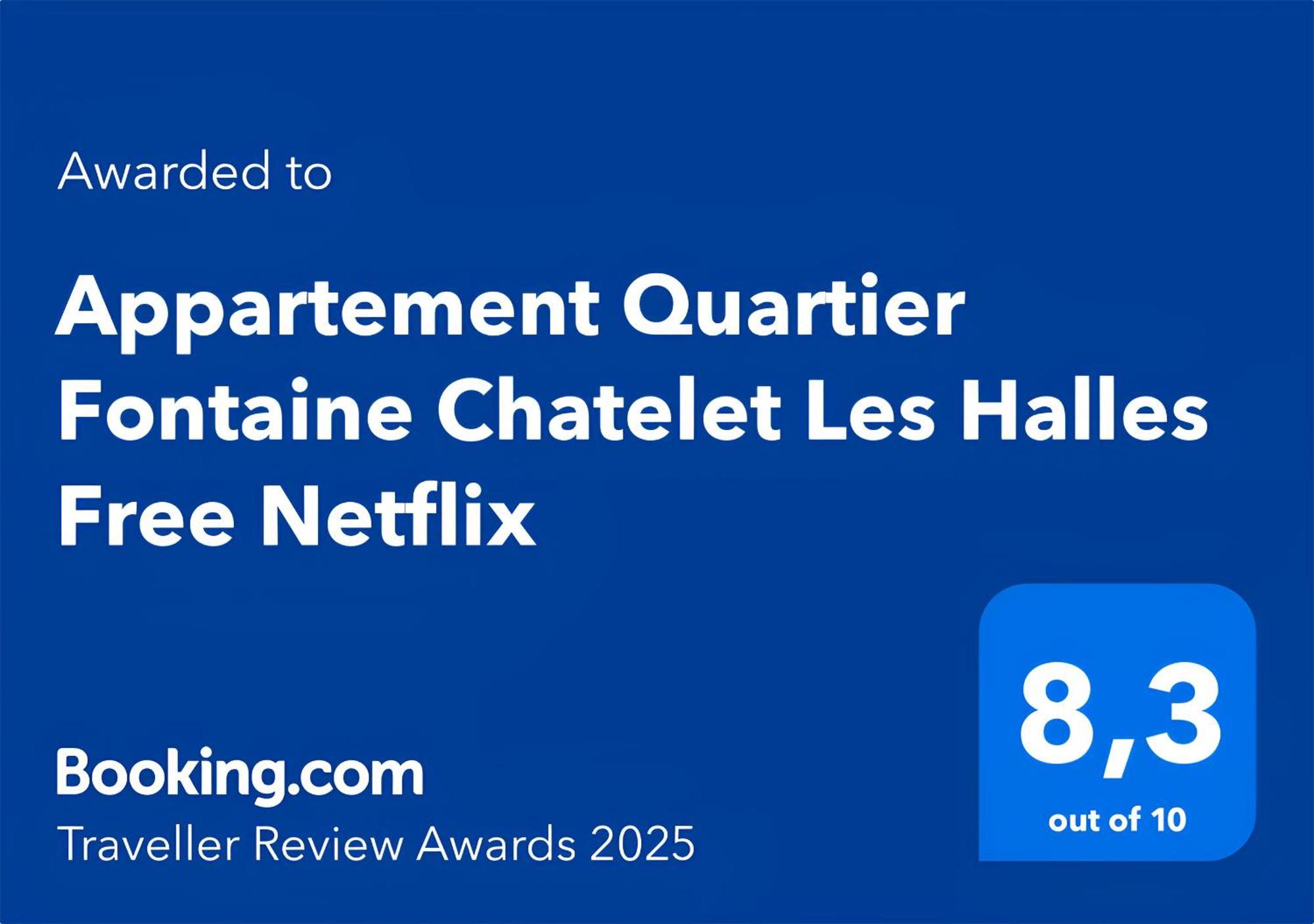 Appartement Quartier Fontaine Chatelet Les Halles Free Netflix Париж Екстериор снимка