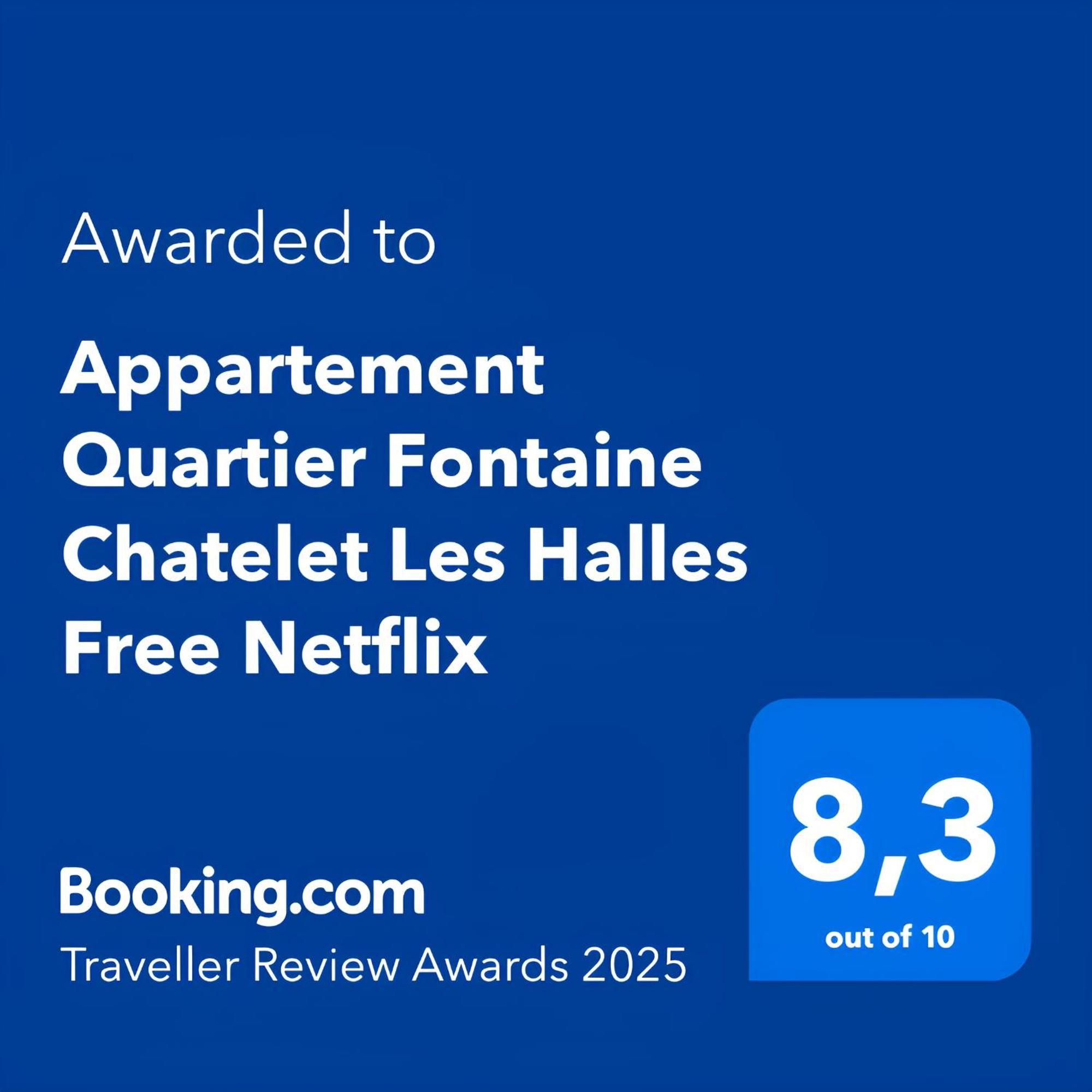 Appartement Quartier Fontaine Chatelet Les Halles Free Netflix Париж Екстериор снимка